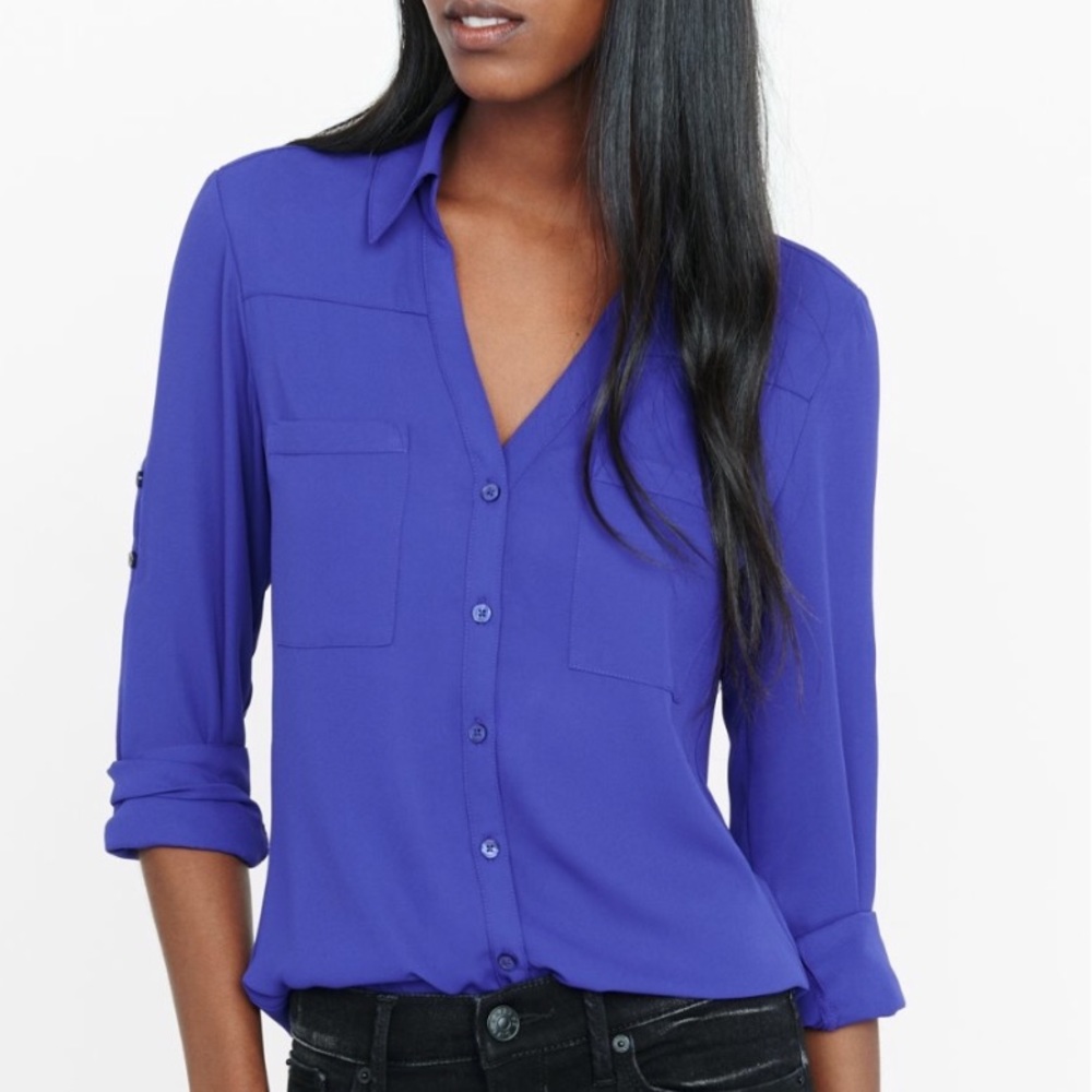 Express (small) blue blouse